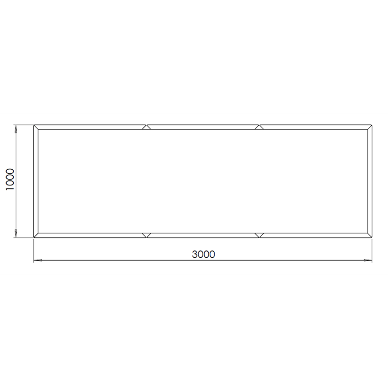 Corten čelična tegla za cvijeće Texas xxl 300 x 100 cm