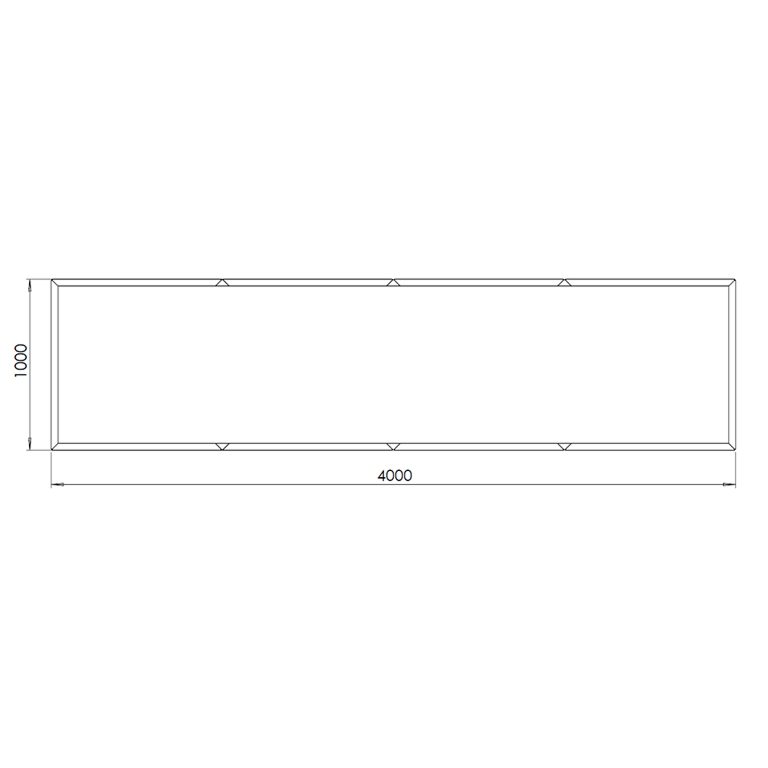 Corten čelična tegla za cvijeće Texas xxl 400 x 100 cm