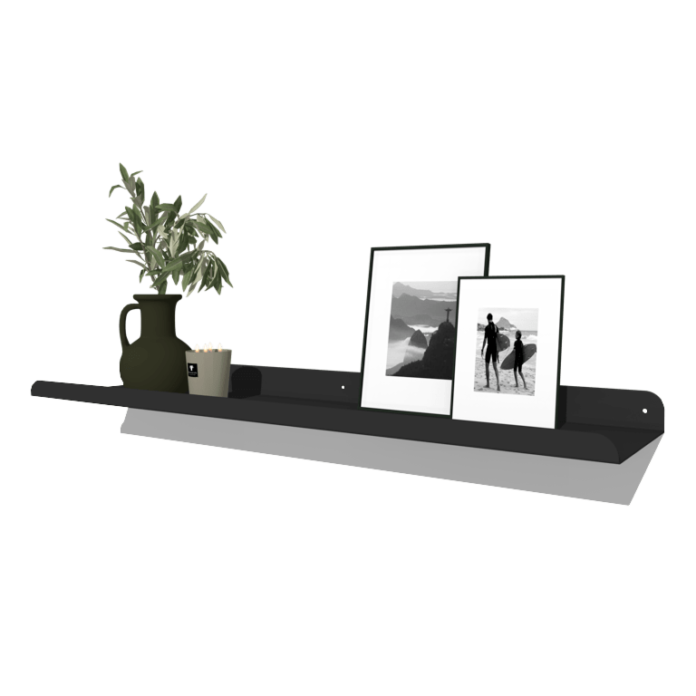 Moderna zidna polica od praškasto lakiranog čelika U-oblik 100 x 20 cm