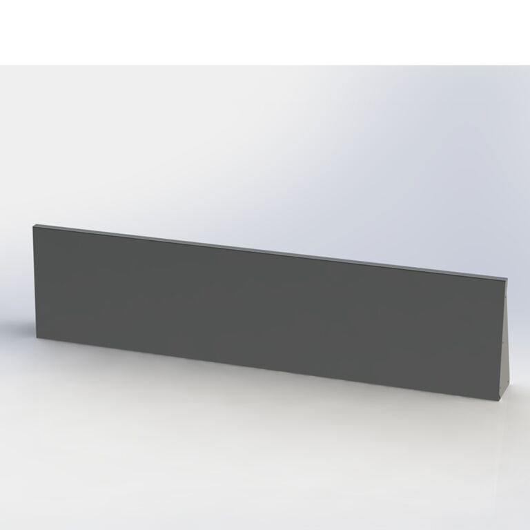 Praškasto lakirane čelični potporni zid ravno 200 cm (visina 60 cm)