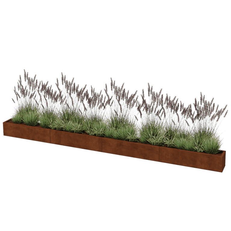 Corten čelična tegla za cvijeće Texas xxl 480 x 30 cm