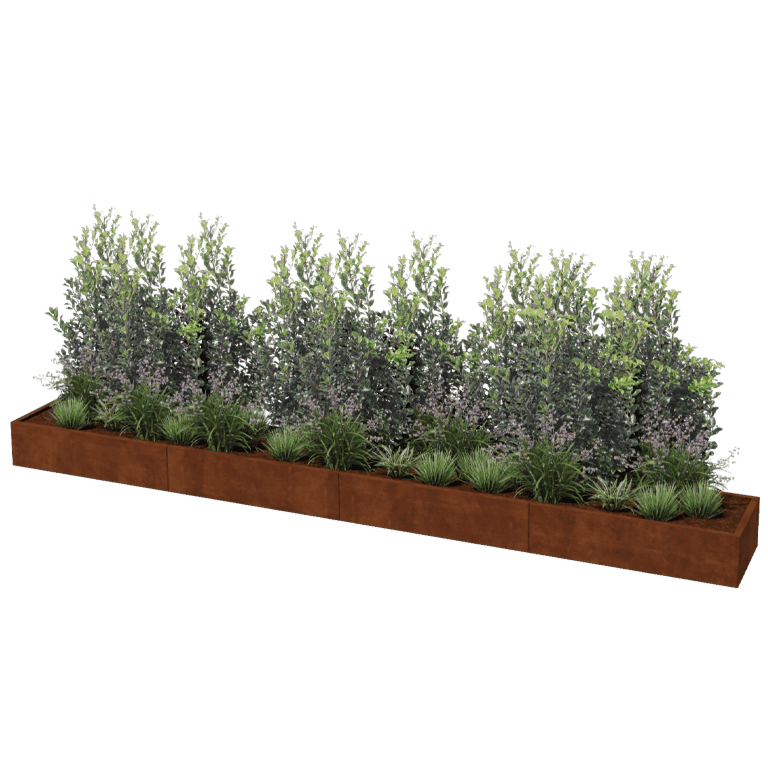 Corten čelična tegla za cvijeće Texas xxl 480 x 60 cm