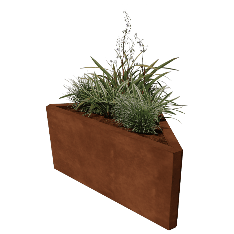 Corten čelična tegla za cvijeće Alaska jednokraki 84 cm