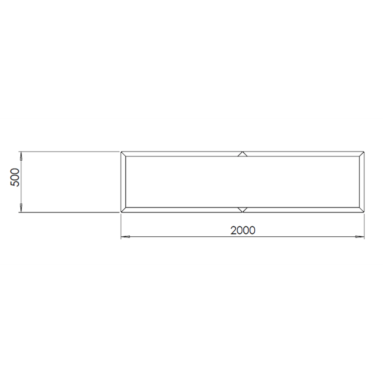 Praškasto lakirana čelična tegla za cvijeće Texas xxl 200 x 50 cm