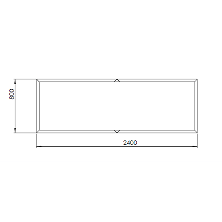 Corten čelična tegla za cvijeće Texas xxl 240 x 80 cm
