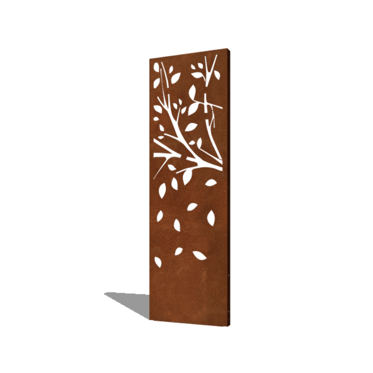 Corten čelični vrtni panel drvo dio 3 60 x 6 x 190 cm
