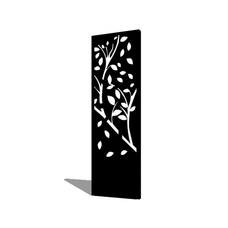 Praškasto lakirane čelični vrtni panel drvo dio 4 60 x 6 x 190 cm