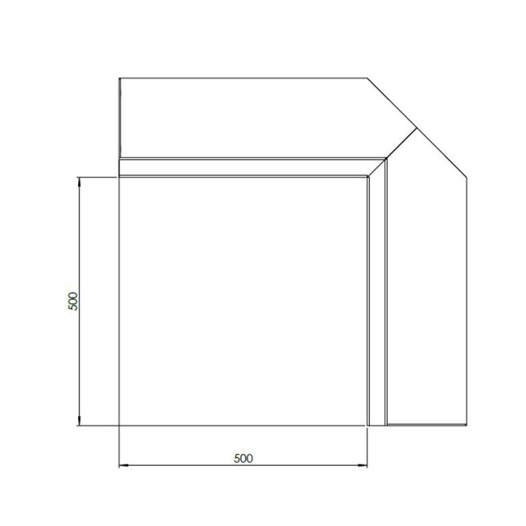 Corten čelični potporni zid unutarnji kut 50 x 50 cm (visina 60 cm)