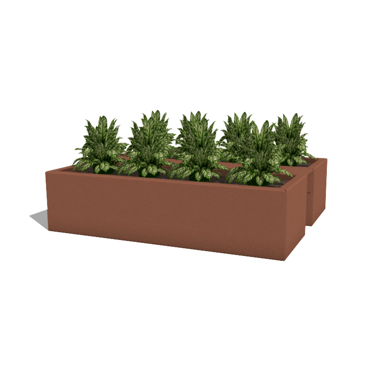 Praškasto lakirana čelična balkonska žardinjera 60 cm