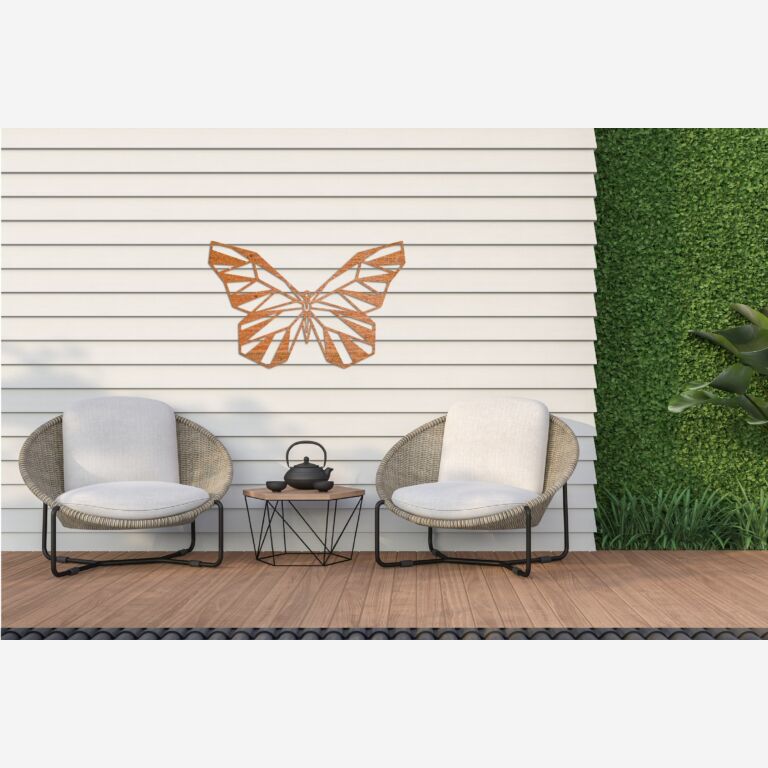 Corten čelična zidna dekoracija Leptir 2.0
