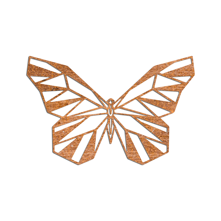 Corten čelična zidna dekoracija Leptir 2.0