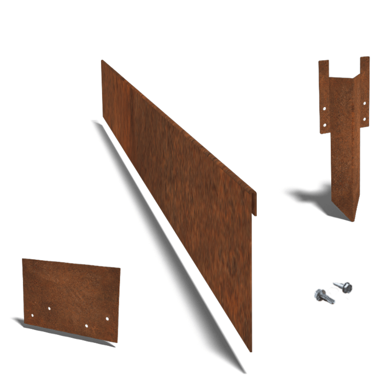 Corten čelične rubnjaci za travnjak izravnato 13 cm kompletan set po 24 metra