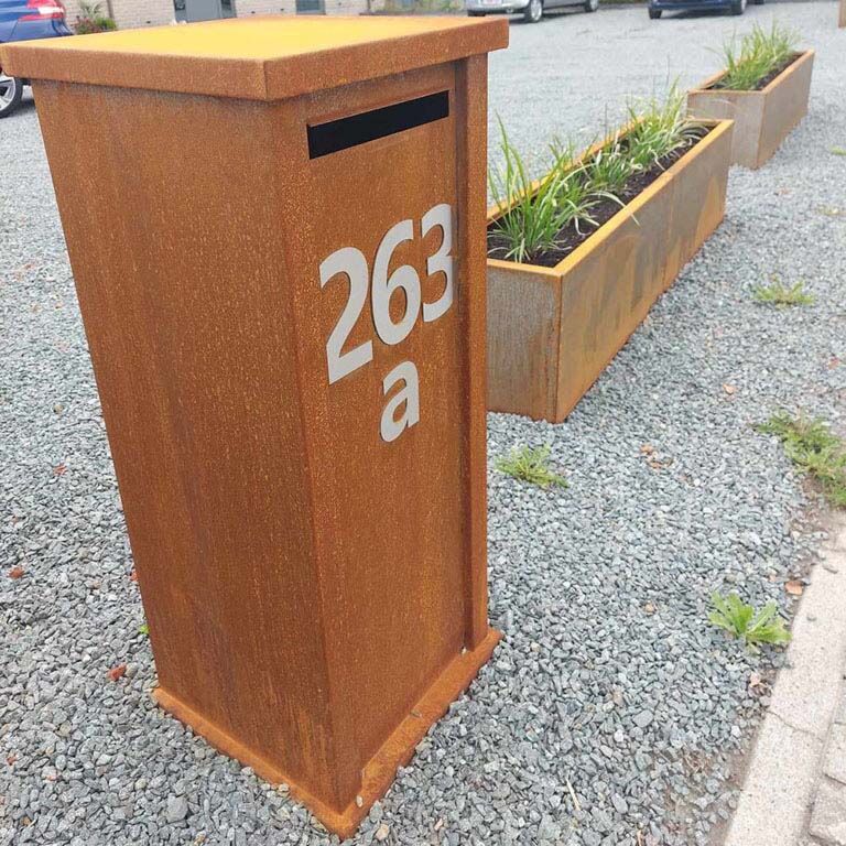 Corten čelični poštanski sandučić Arizona Tip S