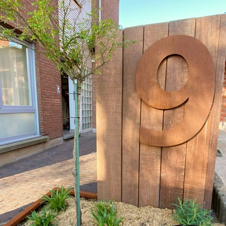 Corten čelični kućni broj 3 - 80 cm