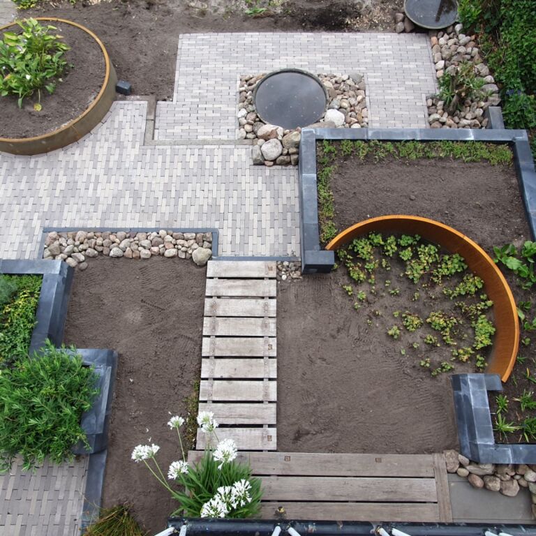 Corten čelični potporni zid vanjski luk 100 x 100 cm (visina 40 cm)