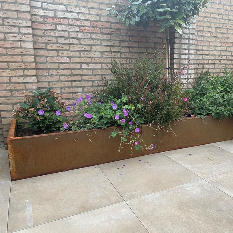 Corten čelični potporni zid ravno 200 cm (visina 30 cm)