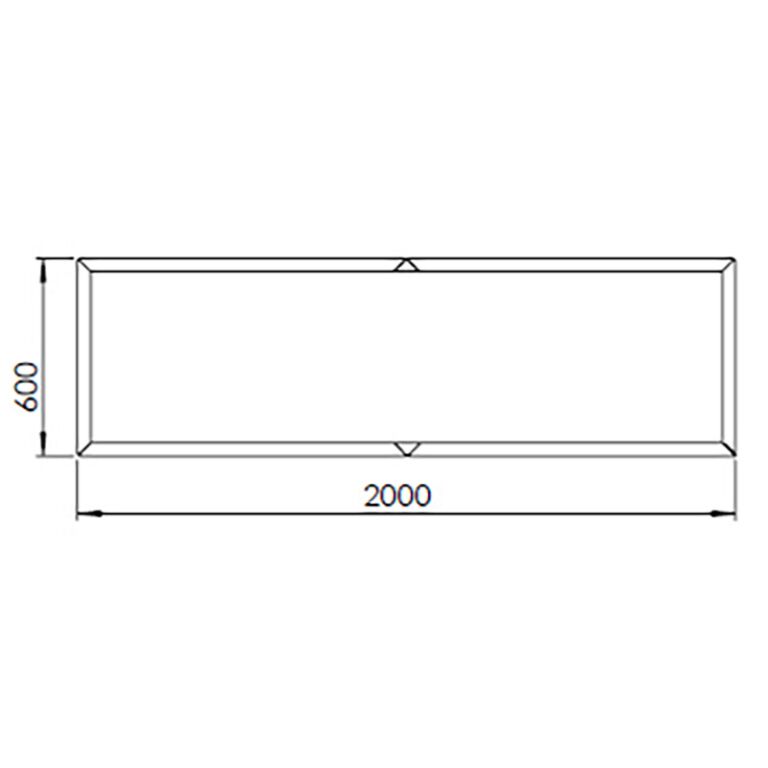 Corten čelična tegla za cvijeće Texas xxl 200 x 60 cm
