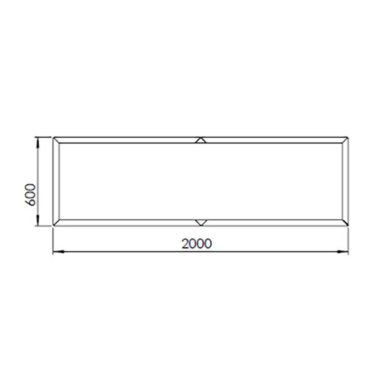 Praškasto lakirana čelična tegla za cvijeće Texas xxl 200 x 60 cm