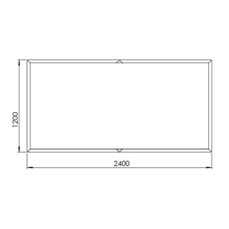 Praškasto lakirana čelična tegla za cvijeće Texas xxl 240 x 120 cm