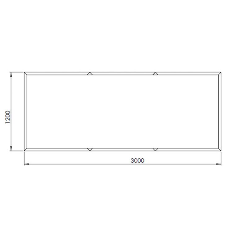 Praškasto lakirana čelična tegla za cvijeće Texas xxl 300 x 120 cm