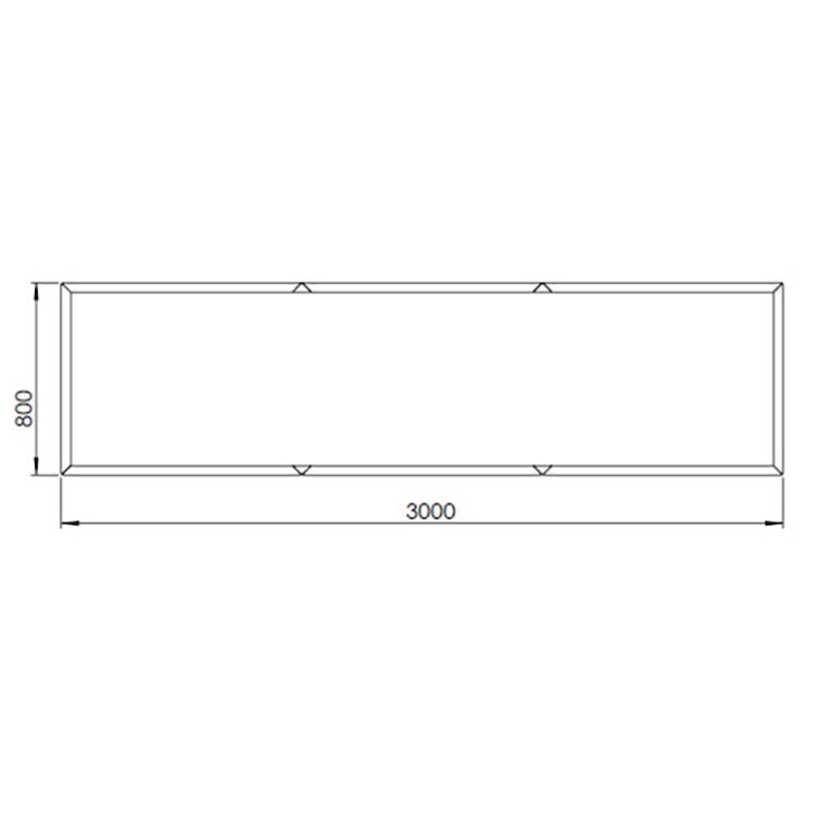 Corten čelična tegla za cvijeće Texas xxl 300 x 80 cm