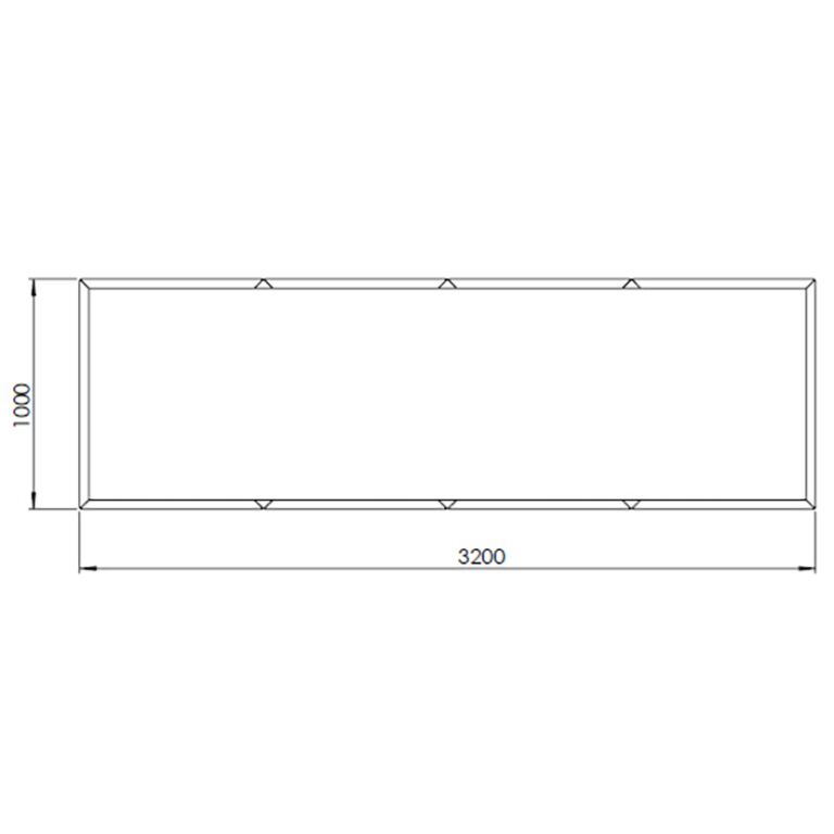 Corten čelična tegla za cvijeće Texas xxl 320 x 100 cm