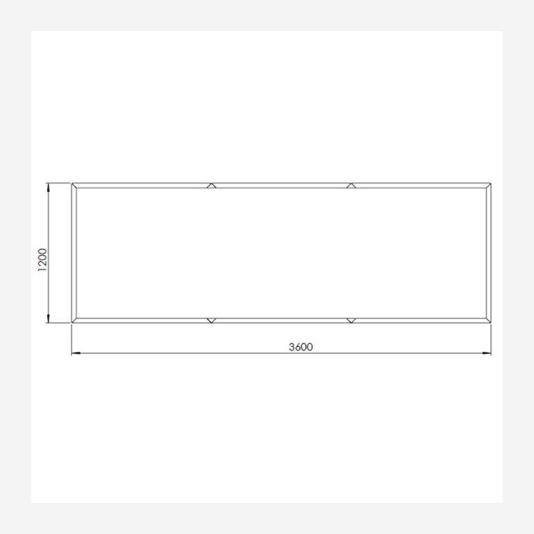Praškasto lakirana čelična tegla za cvijeće Texas xxl 360 x 120 cm