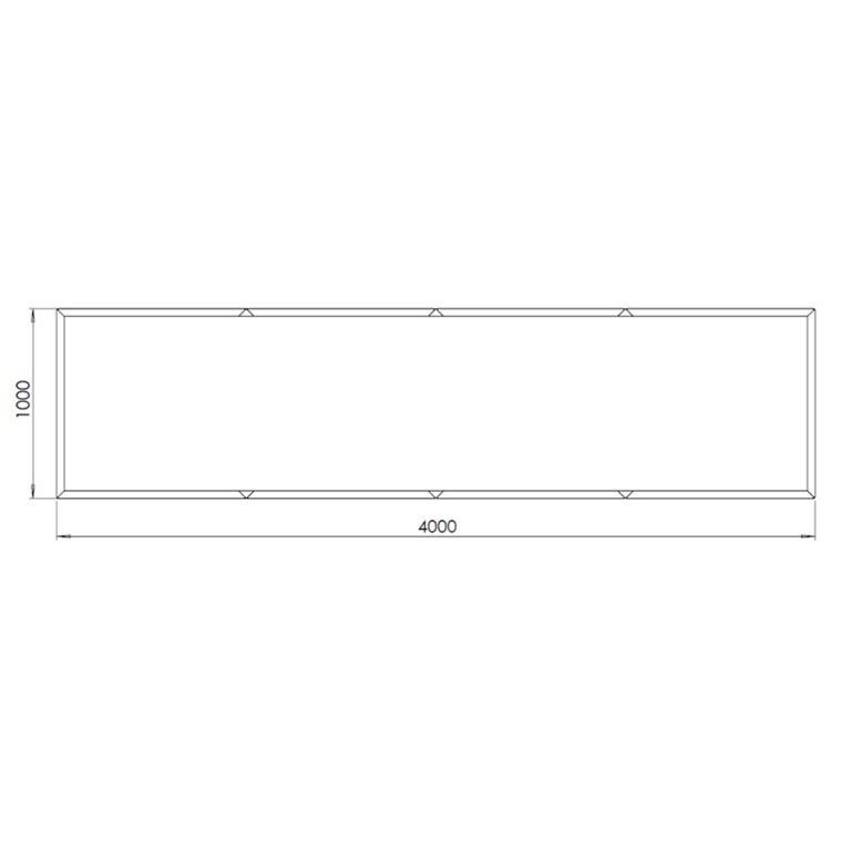 Praškasto lakirana čelična tegla za cvijeće Texas xxl 400 x 100 cm
