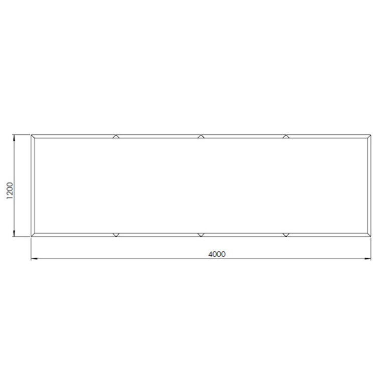 Corten čelična tegla za cvijeće Texas xxl 400 x 120 cm