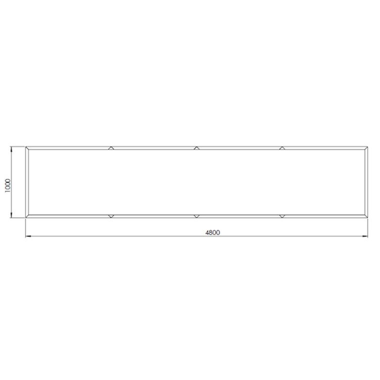 Praškasto lakirana čelična tegla za cvijeće Texas xxl 480 x 100 cm