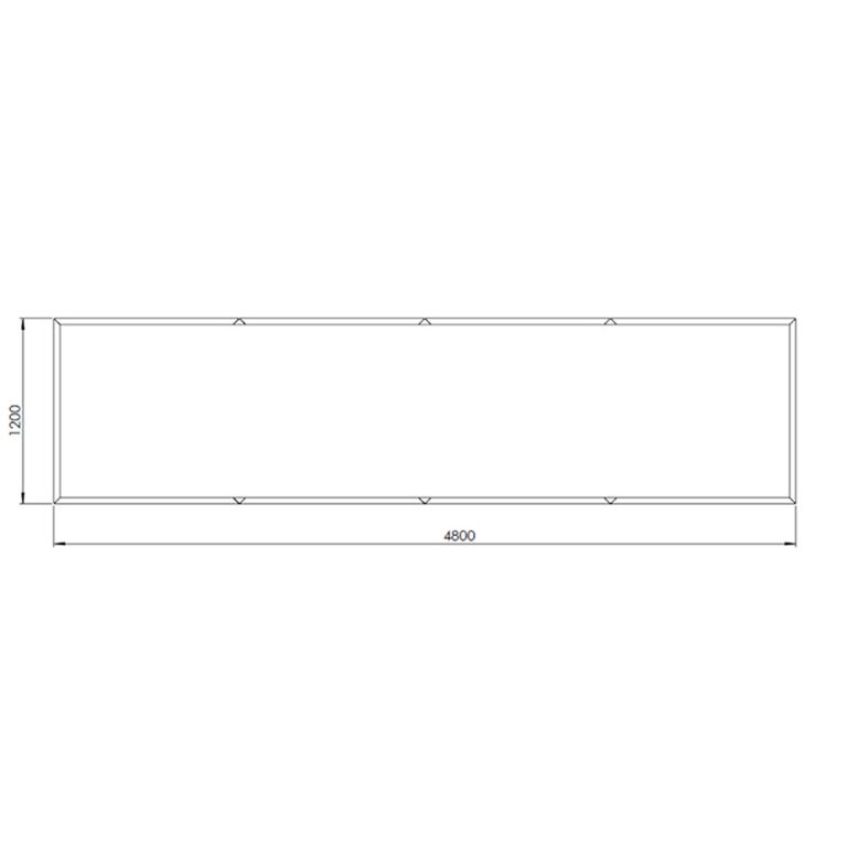 Corten čelična tegla za cvijeće Texas xxl 480 x 120 cm