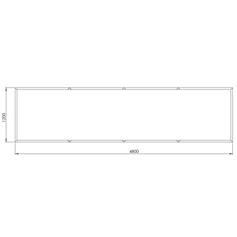 Praškasto lakirana čelična tegla za cvijeće Texas xxl 480 x 120 cm