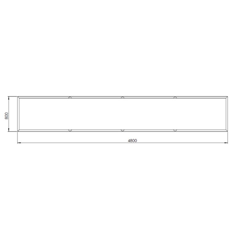 Corten čelična tegla za cvijeće Texas xxl 480 x 80 cm
