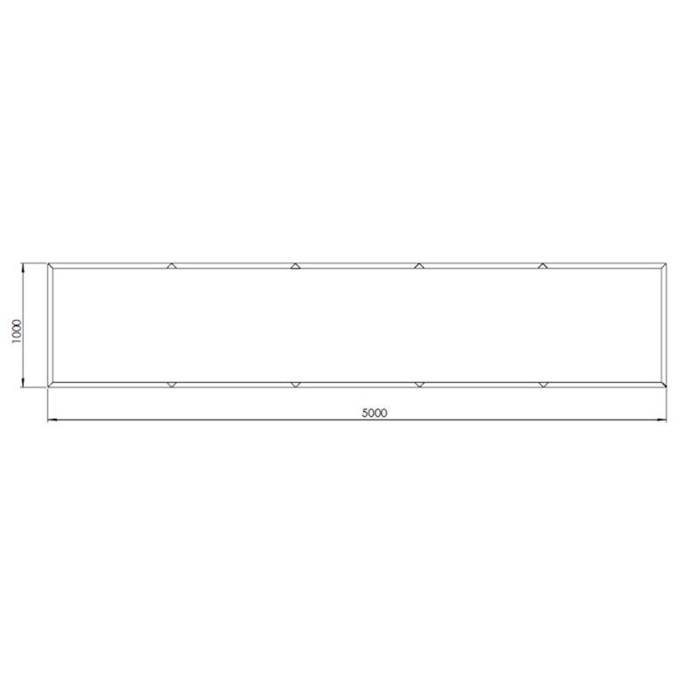 Corten čelična tegla za cvijeće Texas xxl 500 x 100 cm