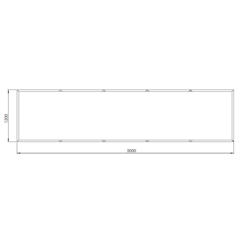 Corten čelična tegla za cvijeće Texas xxl 500 x 120 cm