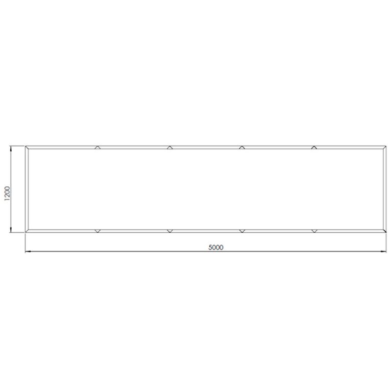 Praškasto lakirana čelična tegla za cvijeće Texas xxl 500 x 120 cm