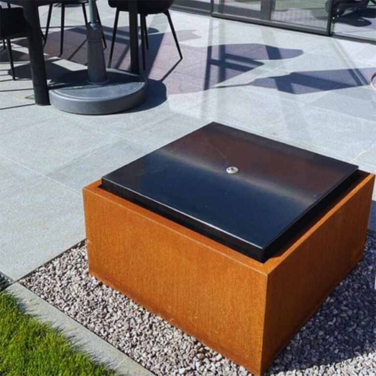 Corten čelični vodeni ukras 80 x 80 x 40 cm