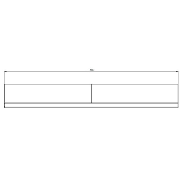 Corten čelični potporni zid ravno 150 cm (visina 40 cm)