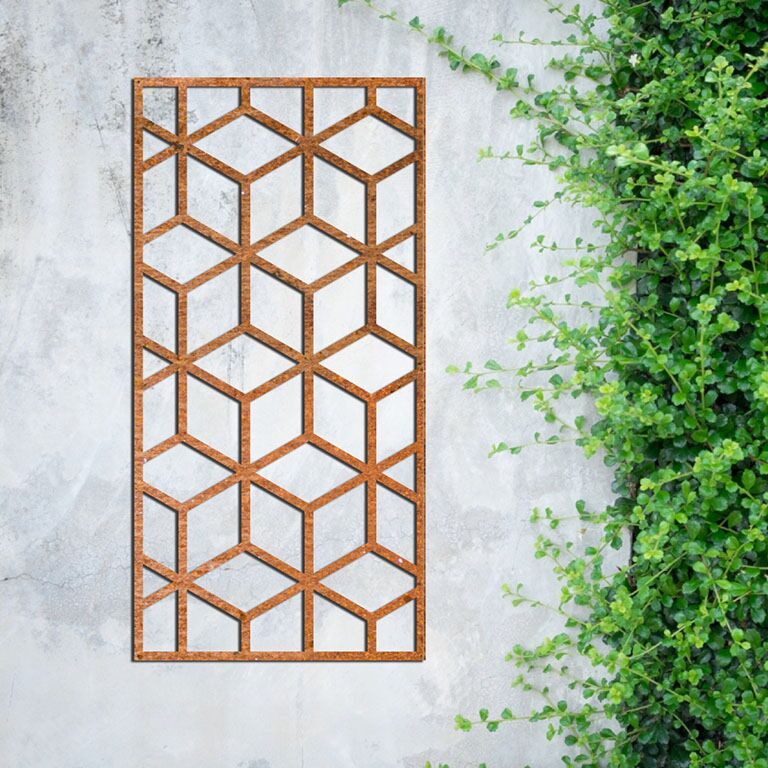 Corten čelična zidna dekoracija Geometrijski oblici 2.0