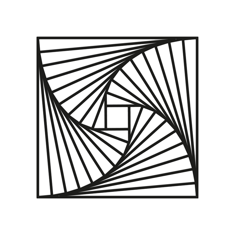 Metalna zidna dekoracija Geometrijski oblici 3.0