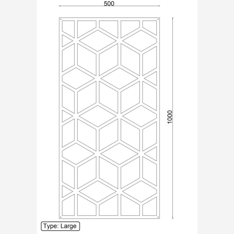 Corten čelična zidna dekoracija Geometrijski oblici 2.0