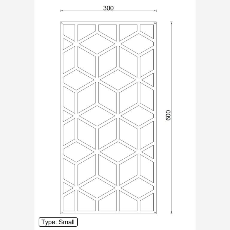 Metalna zidna dekoracija Geometrijski oblici 2.0