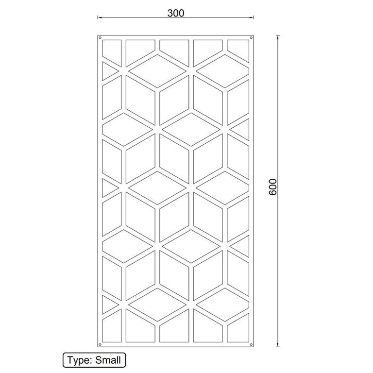 Corten čelična zidna dekoracija Geometrijski oblici 2.0