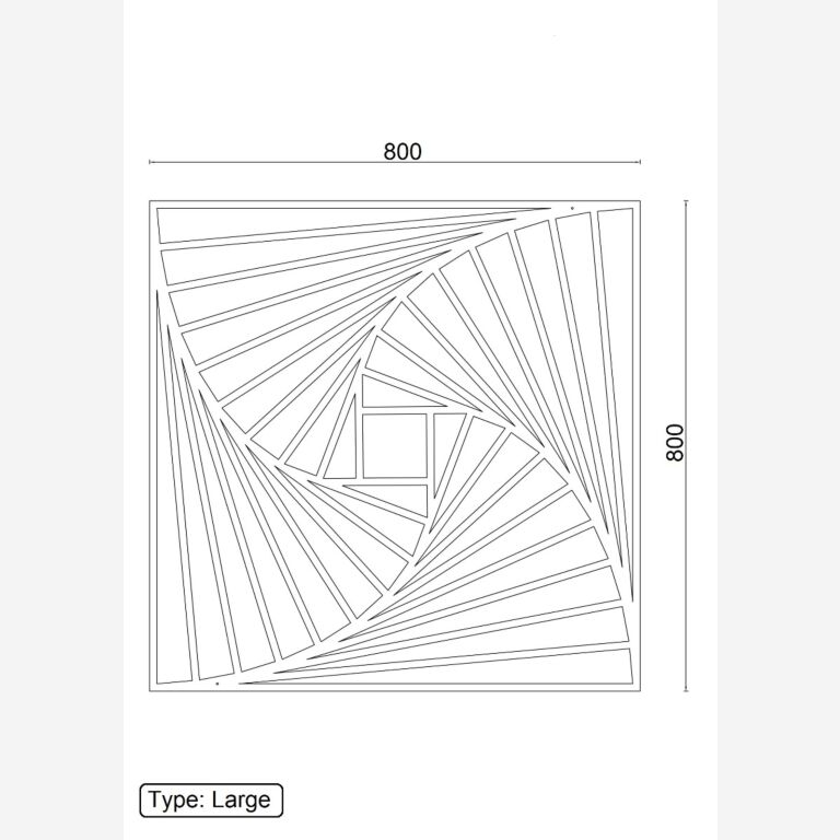 Metalna zidna dekoracija Geometrijski oblici 3.0