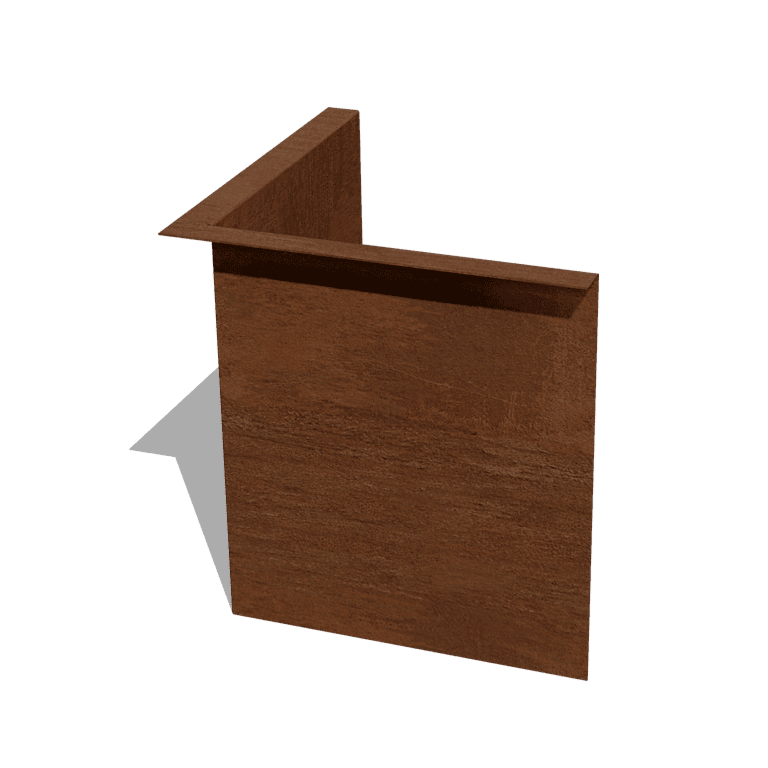 Corten čelične rubnjaci za travnjak kutno 34 cm unutarnji kut
