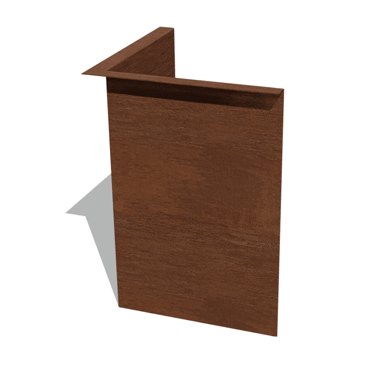 Corten čelične rubnjaci za travnjak kutno 45 cm unutarnji kut