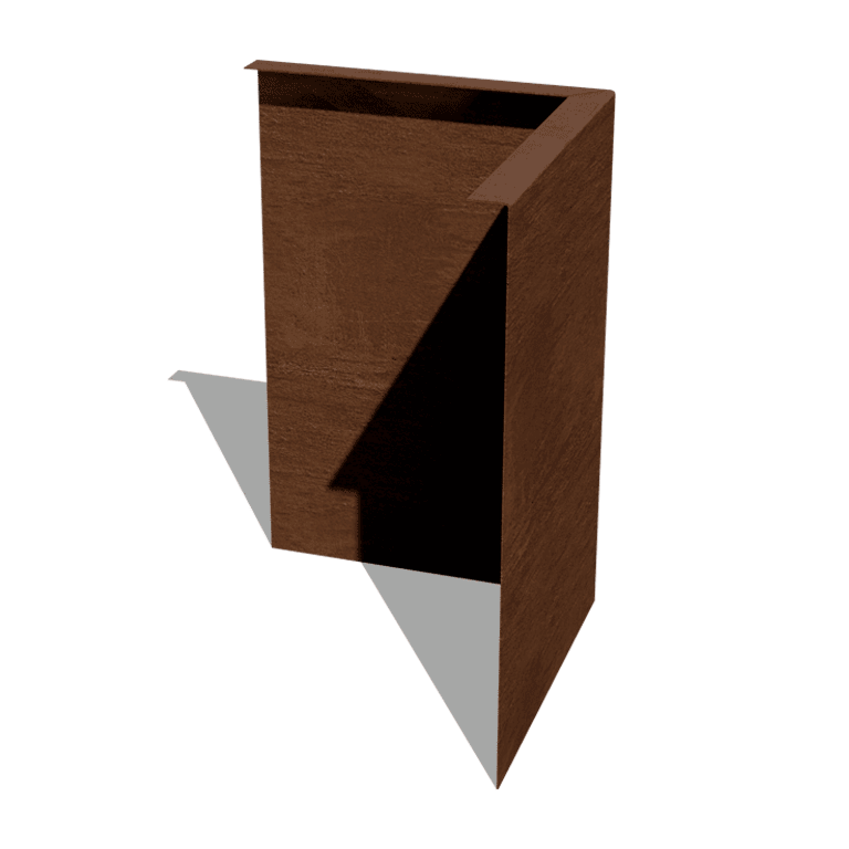 Corten čelične rubnjaci za travnjak kutno 45 cm vanjski kut
