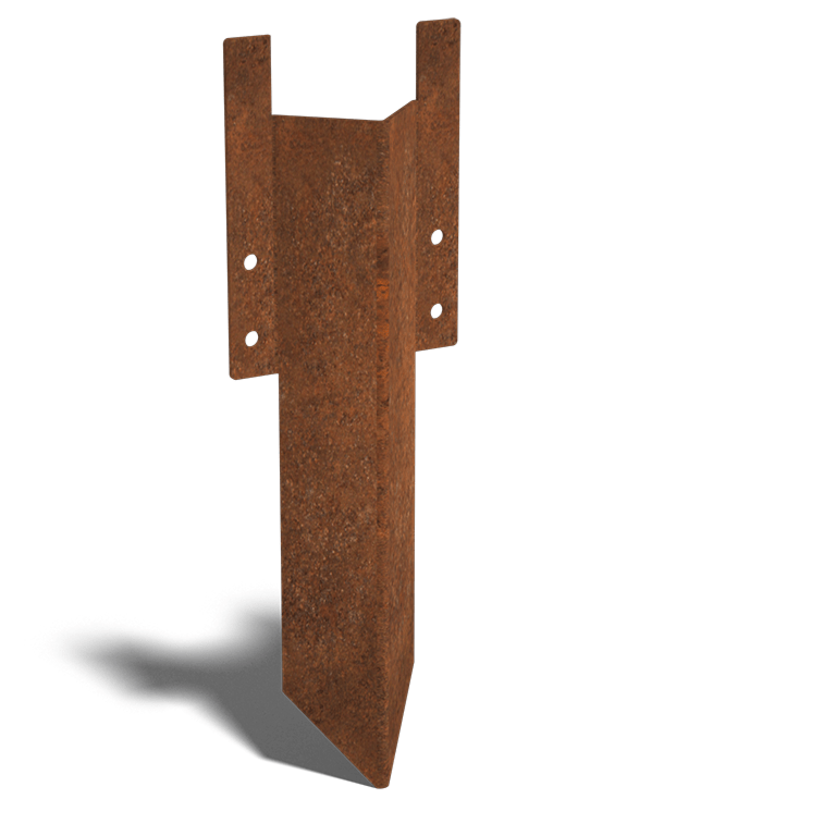 Corten čelik kratki potporni klin 12 - 15 cm