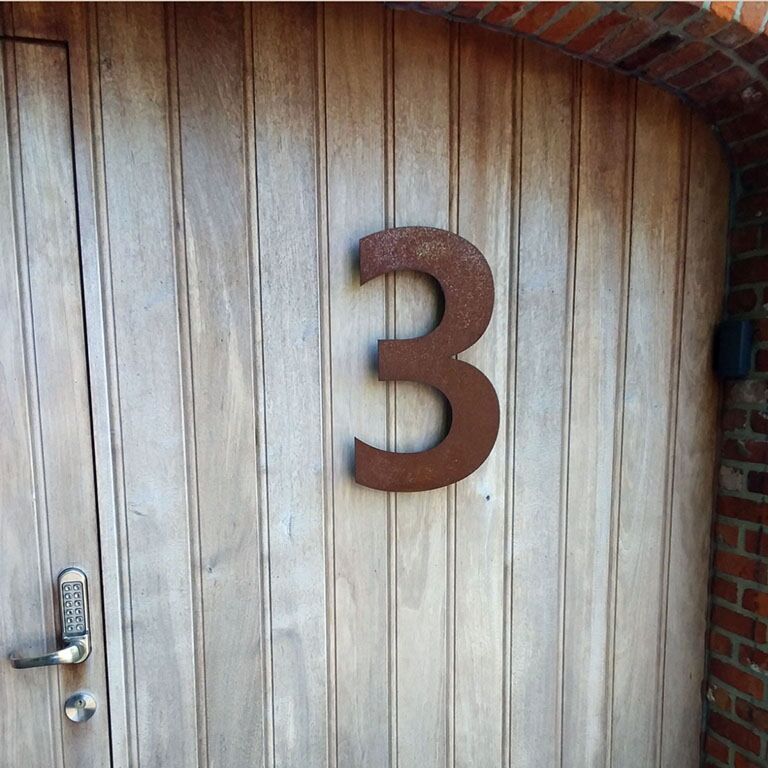 Corten čelični kućni broj 3 - 30 cm