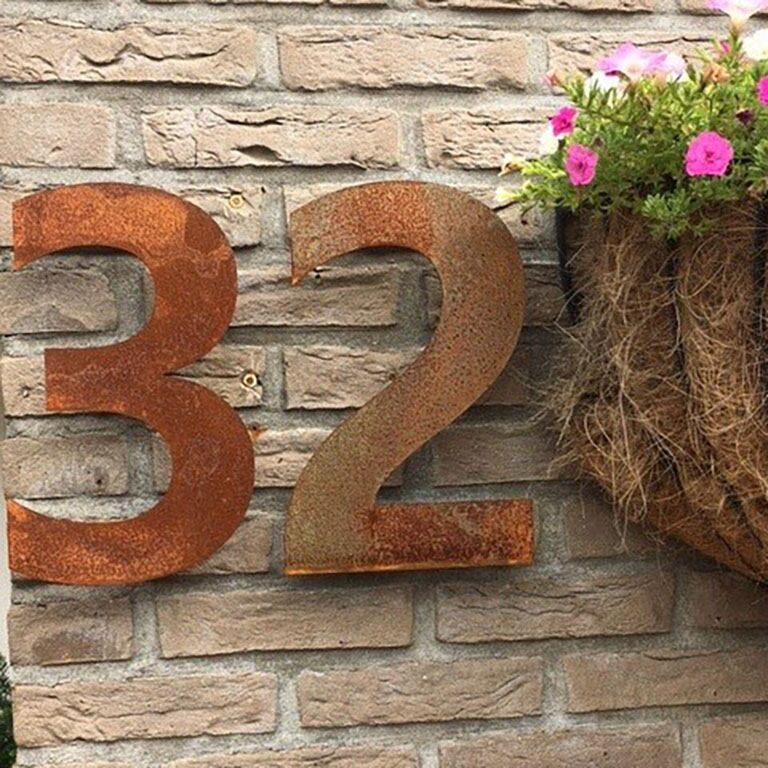 Corten čelični kućni broj 2 - 50 cm